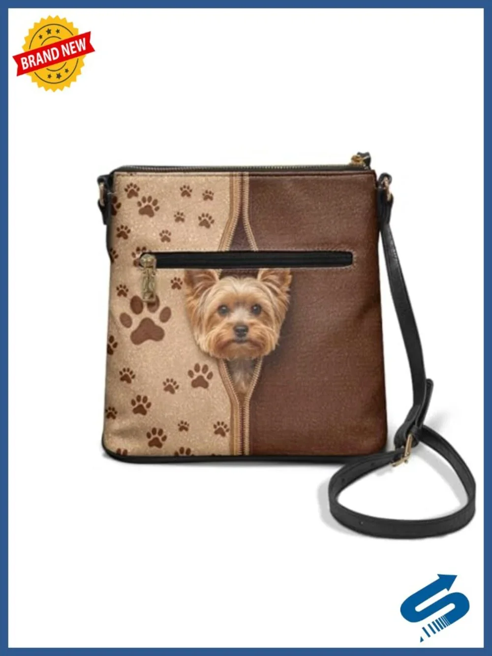 Faux Leather Crossbody Satchel Bag with Adjustable Strap Multi-Pocket Hobo Purse